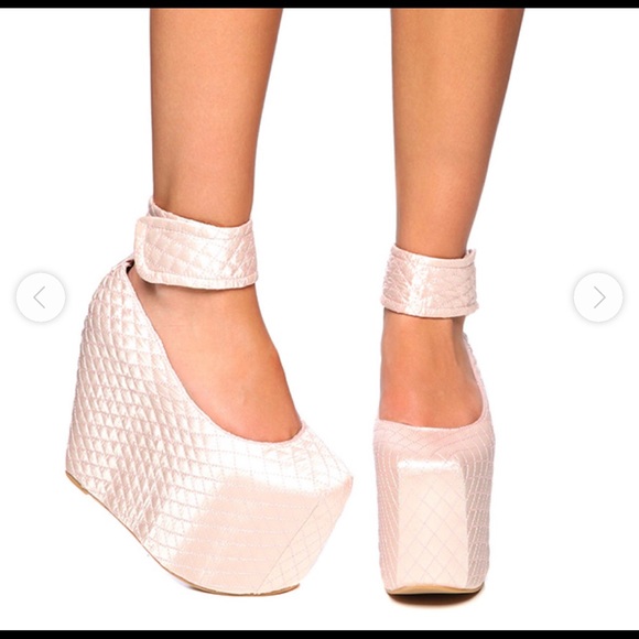 Jeffrey Campbell Shoes - Jeffrey Campbell Pointe Quilt pink satin